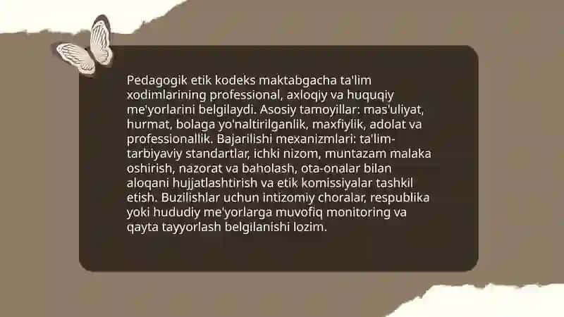 Pedagog xodimning axloqiy majburiyatlari maktabgacha ta'limda 4