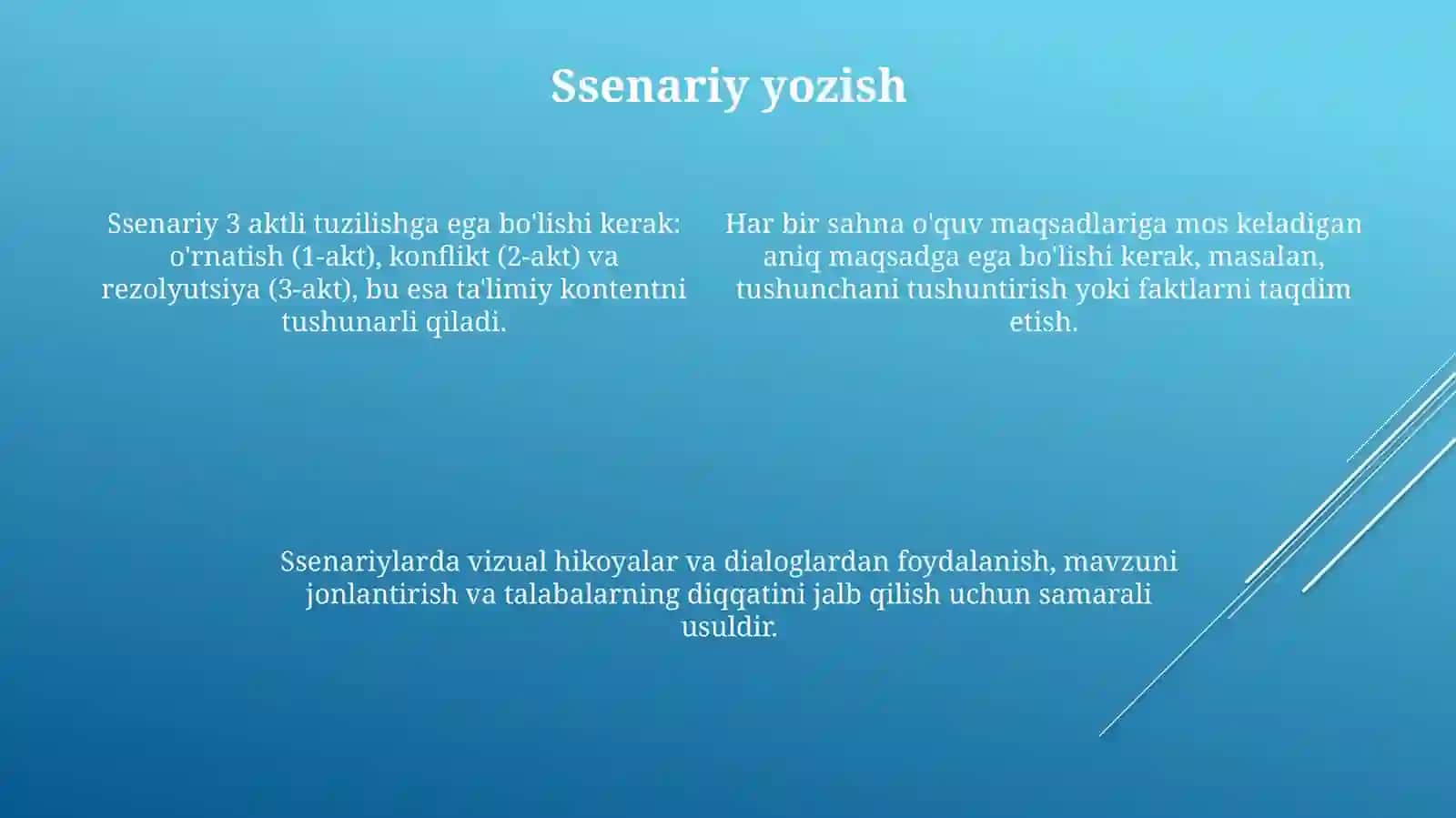 Ta'limiy film yaratish bosqichlari 4
