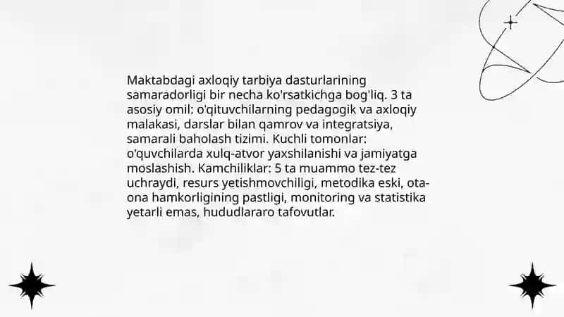 Zamonaviy axloqiy tarbiyaning yutuq va kamchiliklari 4