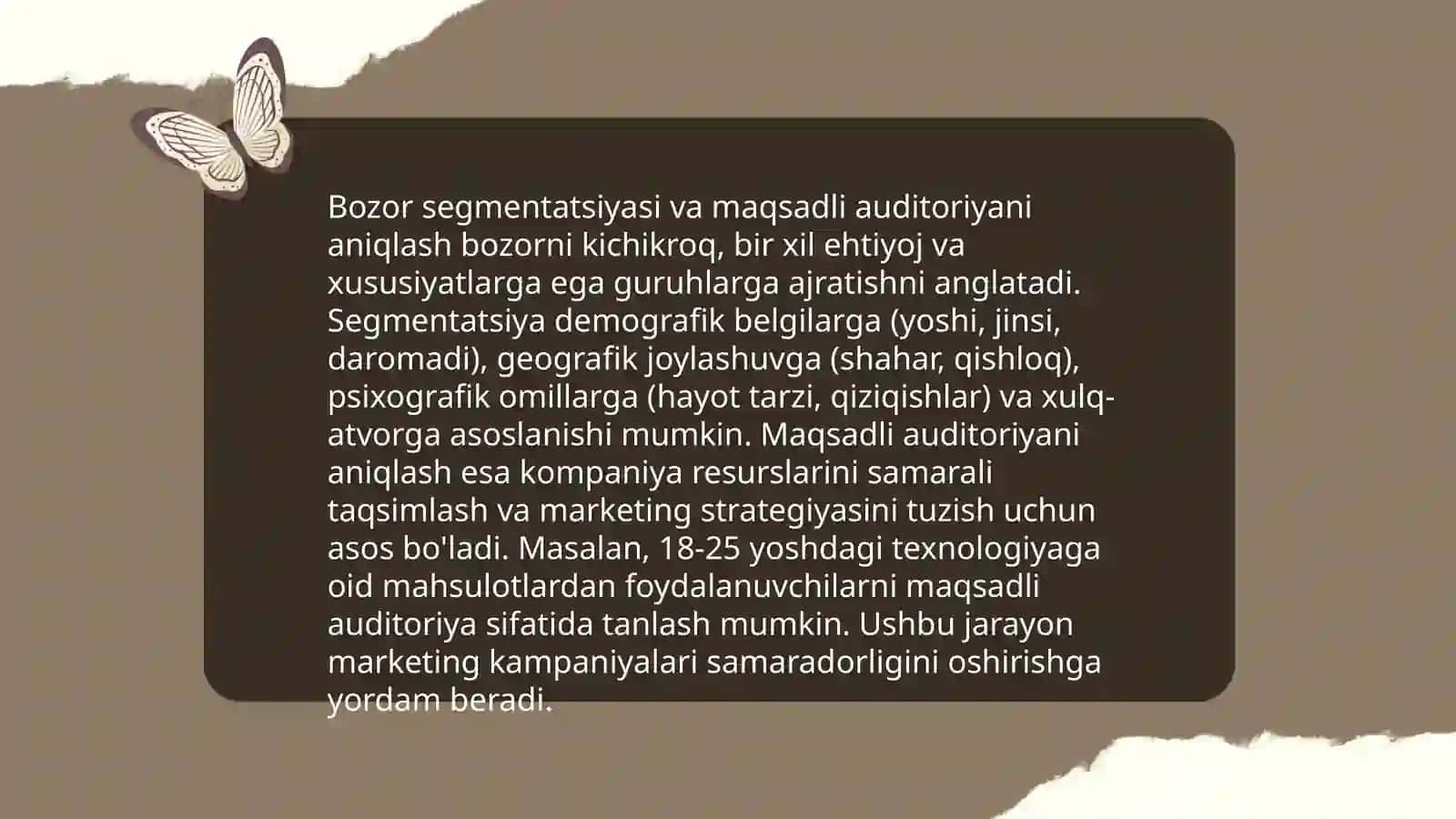 Yirik kompaniyaning marketing siyosati 4