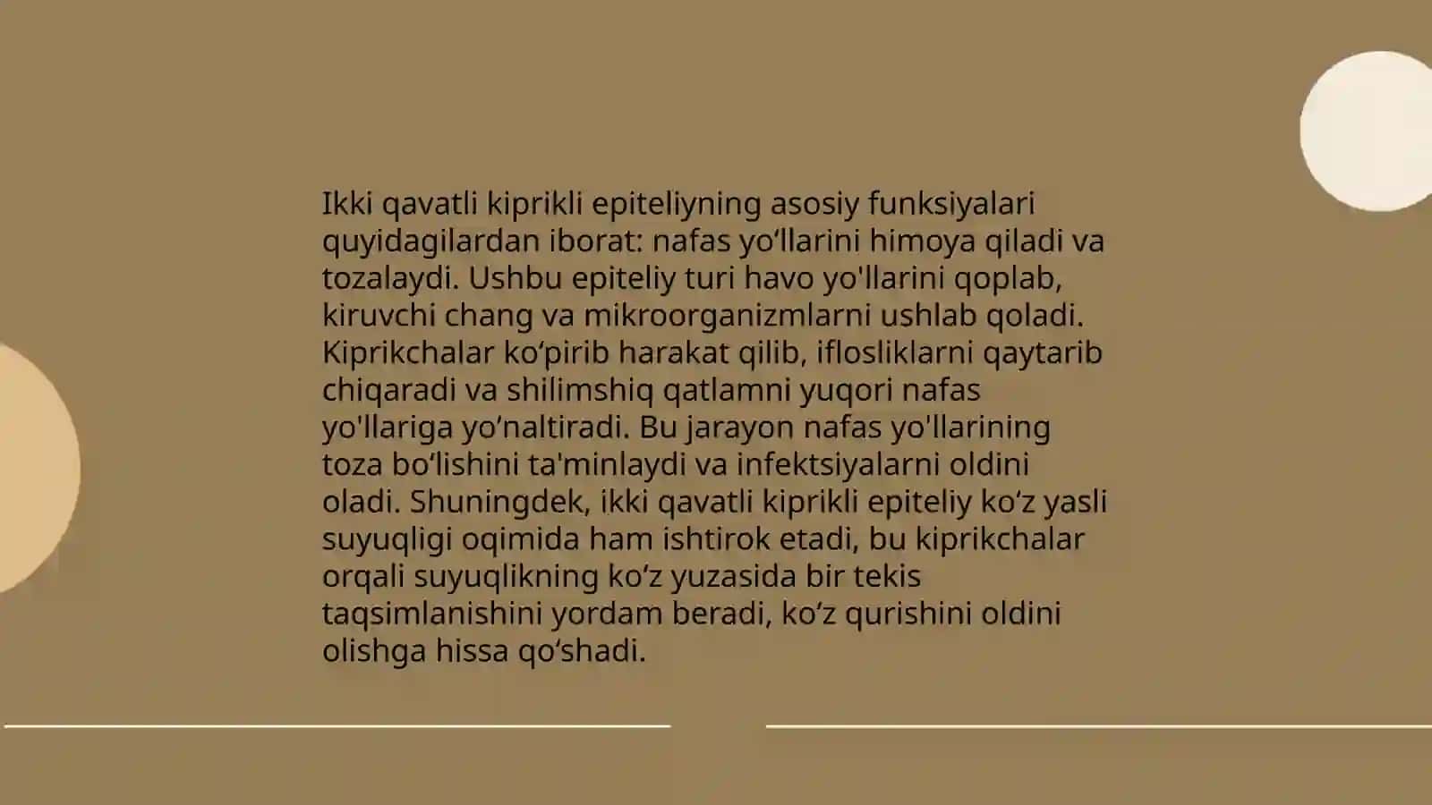 Bir qavatli kóp qatorli silindirsimon kiprikli epiteliy 4