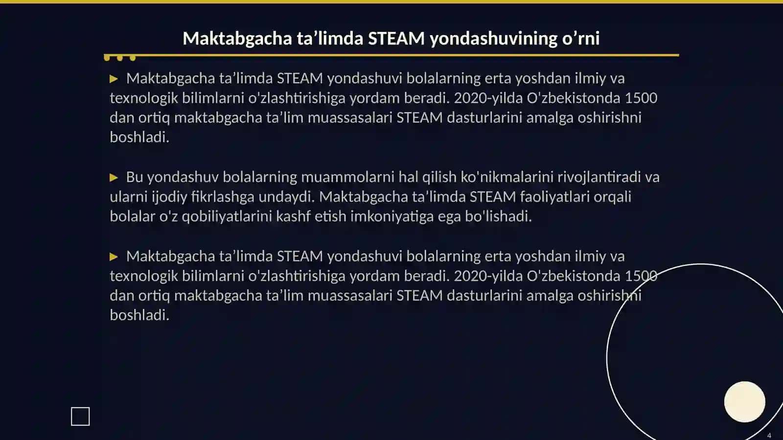 Steam taʼlim texnologiyasining maktabgacha yoshdagi bolalar taʼlim jarayoniga taʼsiri 4