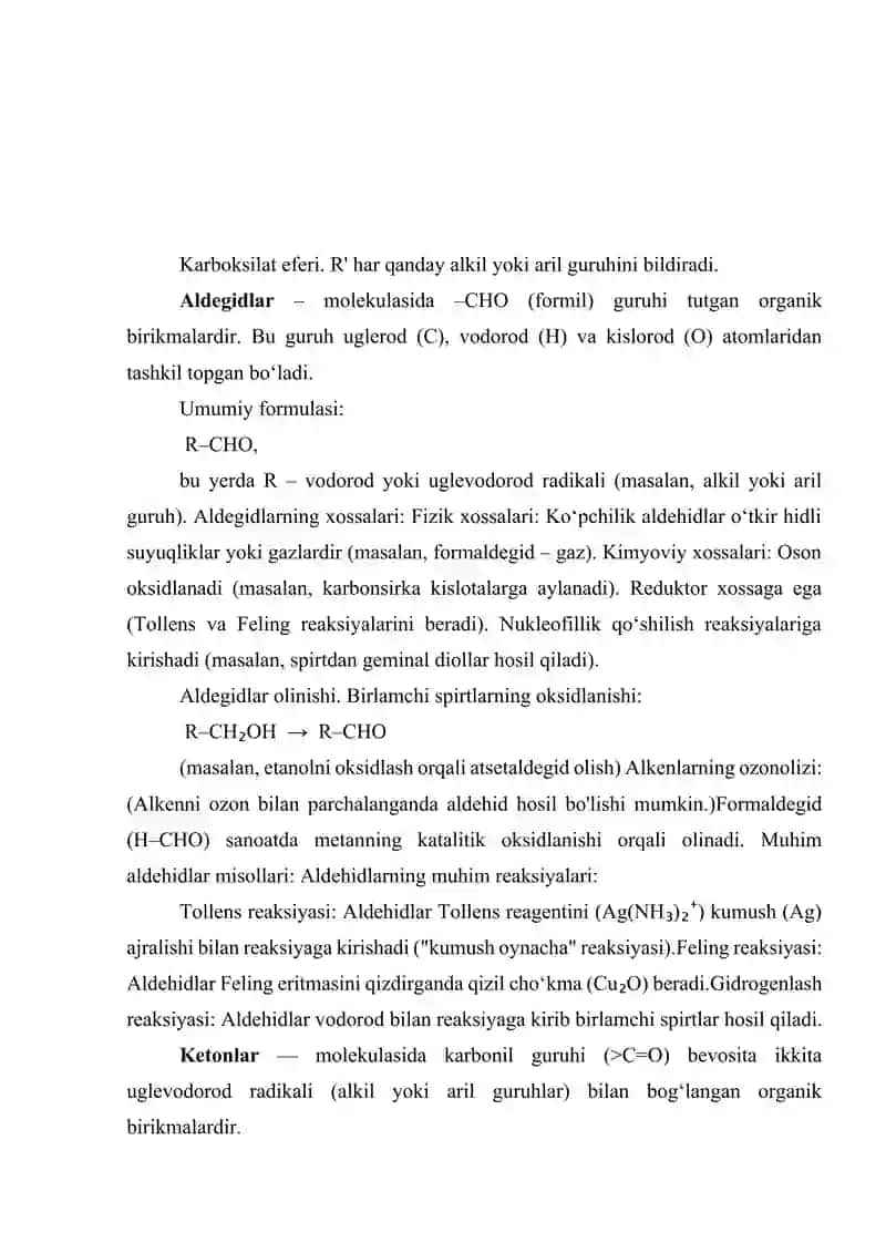 KISLORODLI ORGANIK BIRIKMALARNING XOSSSALARI VA UNI O’QITISHDA AXBOROT TEXNOLOGIYALARIDAN FOYDALANISH 4