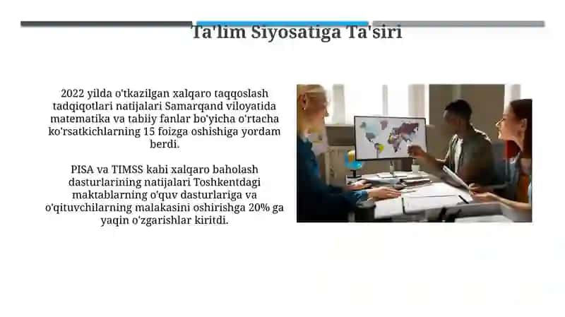 Xalqaro baholash dasturlari(Programme for the International Acceccment) 4