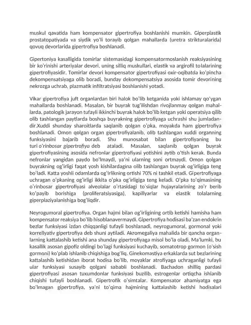 Reparatsiya regeneratsiya. Adaptatsion kompensator mexanizmlar: Atrofiya. 4