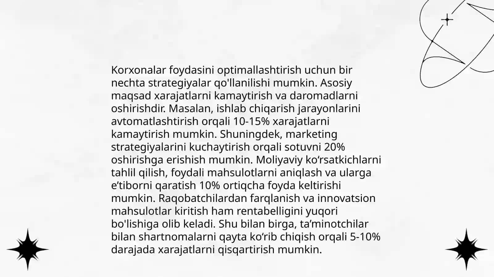 Korxona foydasining taqsimlanishi va ishlatilishi 4