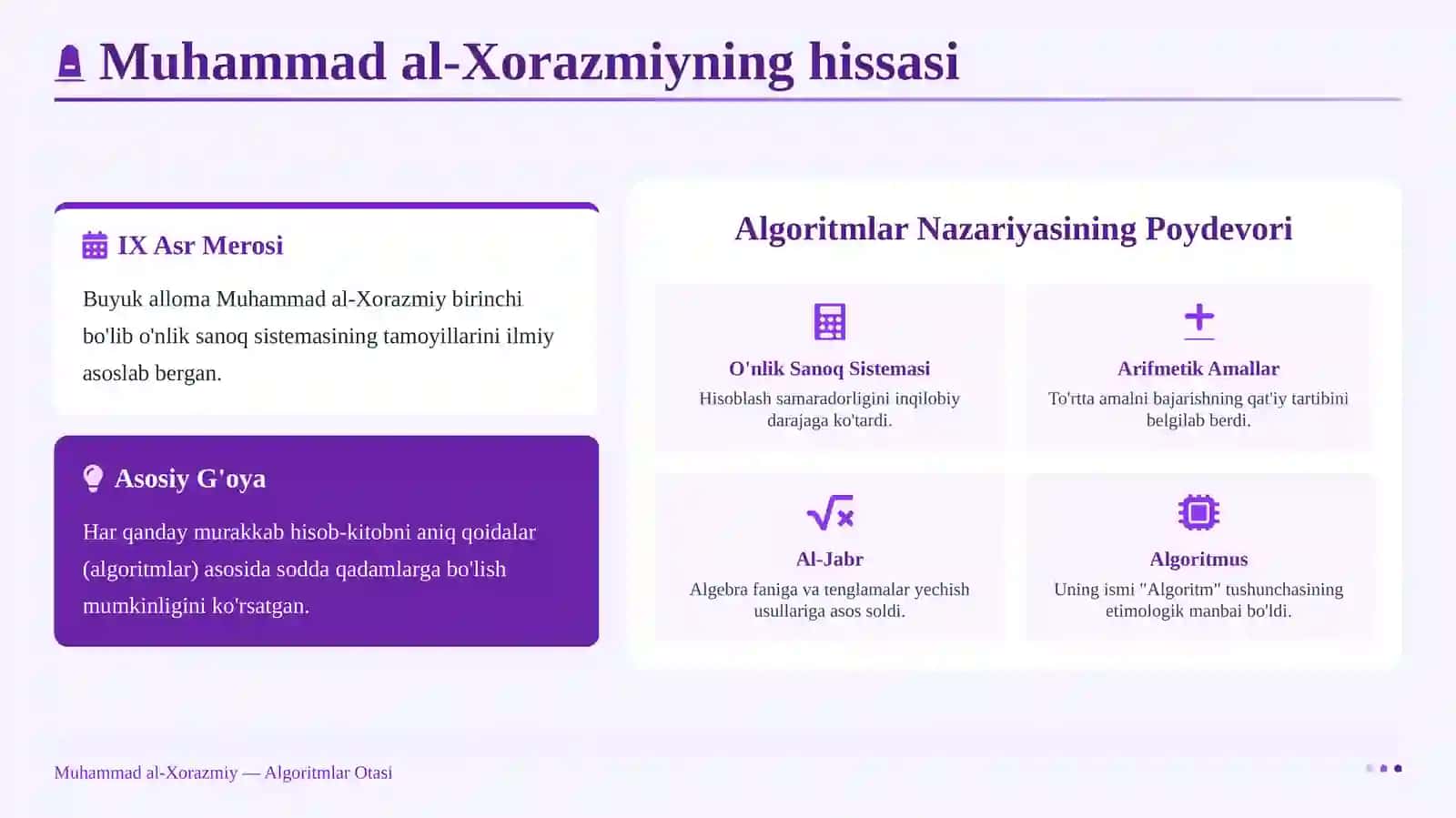 Algoritm tushunchasi vazamonaviy dasturlashtexnologiyalari 4