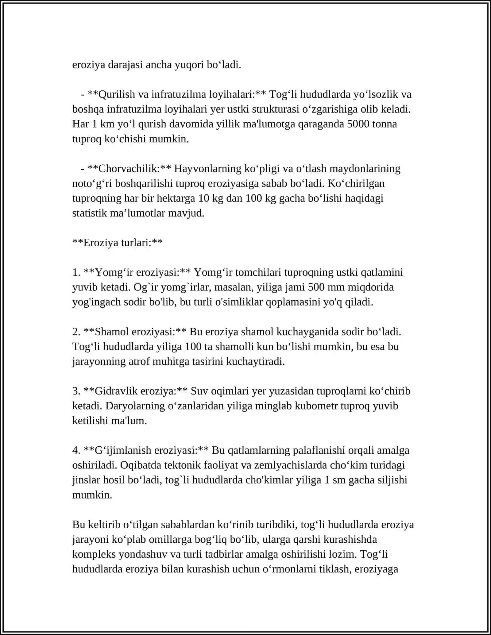 TOĞLI HUDUDLARNI EROZIYADAN HIMOYA QILISH 4