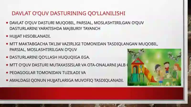 Bolalarda “Takomillashtirilganilk Qadam“davlat o’quv dasturi asosida ijodiy rivojlanish 4