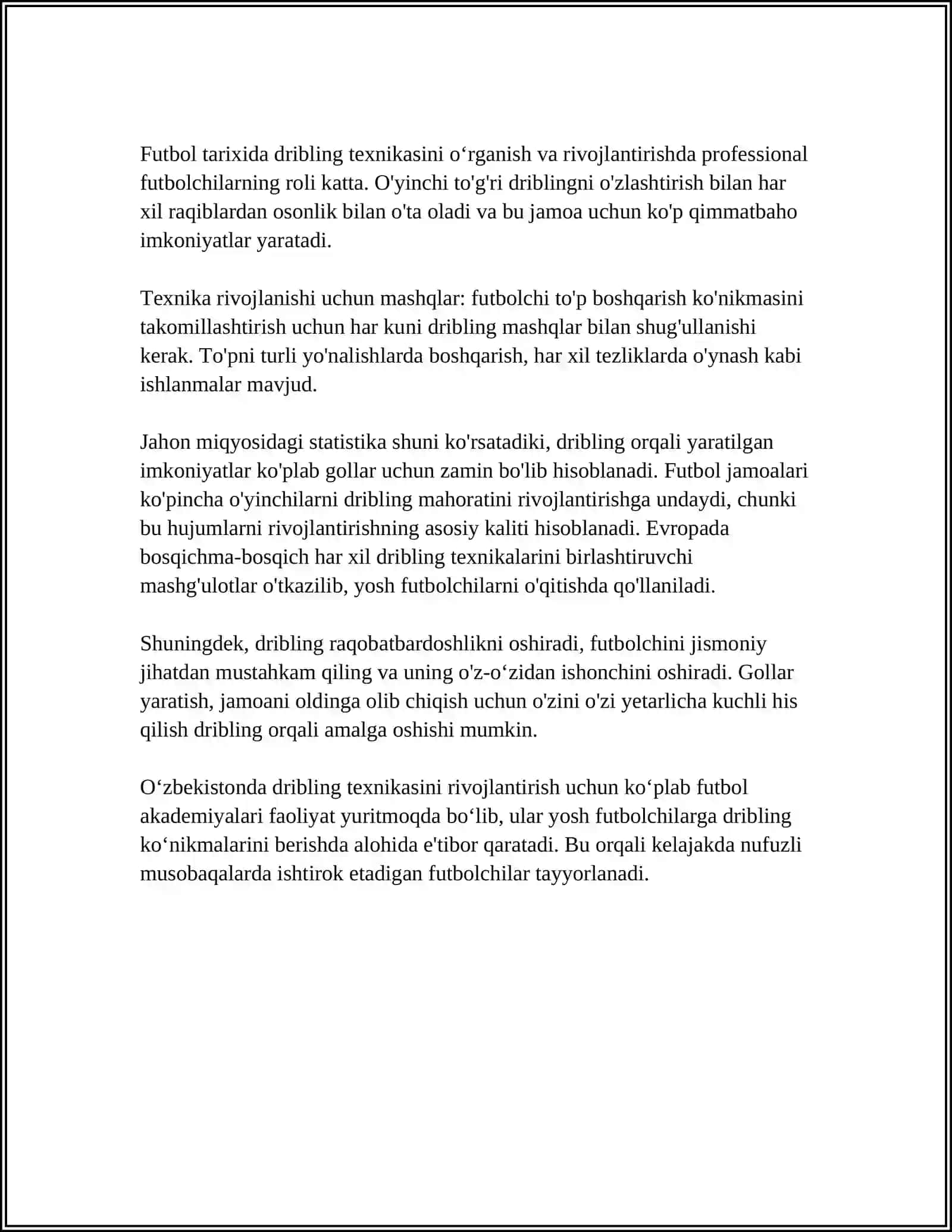 FUDBOL OʻYIN TEXNIKASI VA TAKTIKASINI OʻRGATISH 4