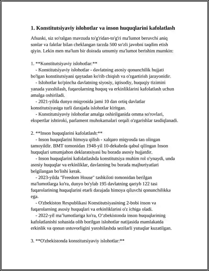 YANGI O’ZBEKISTONDA INSON HAQ HUQUQLARI VA ERKINLIKLARI KAFOLATINING YARATILISHI 4