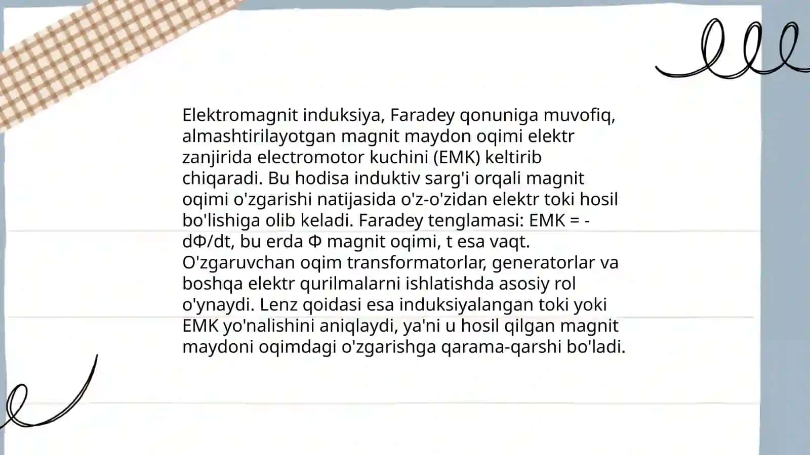 Faradeyning ikkinchi qonuni 4