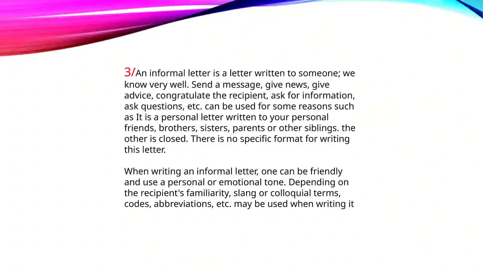 Official and non-official letters 4