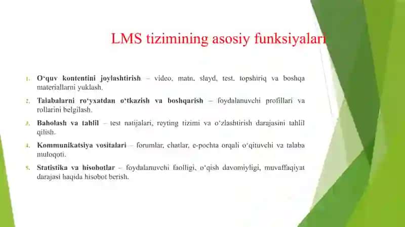 LMS(LEORNING MANAGEMENT SYSTEM) - TA'LIM BOSHQARUV TIZIMLARI 4