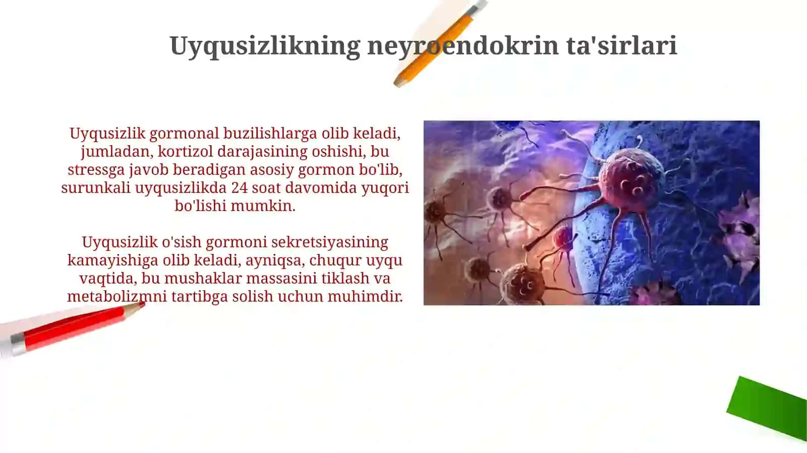 UYQUSIZLIK OQIBATIDA ORGANIZMDA YUZAGA KELADIGAN FIZIOLOGIK VA NEYROENDOKRIN O‘ZGARISHLAR 4