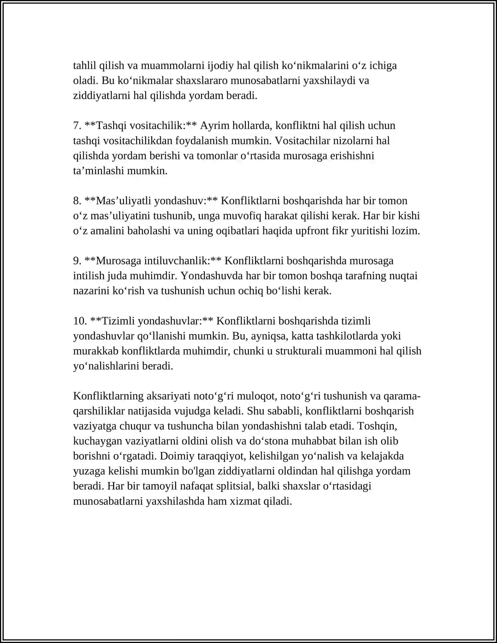 KONFLIKTLARNI BOSHQARISH VA LOYIHA JAMOASIDA MOTIVATSIYANI OSHIRISH USULLARI 4
