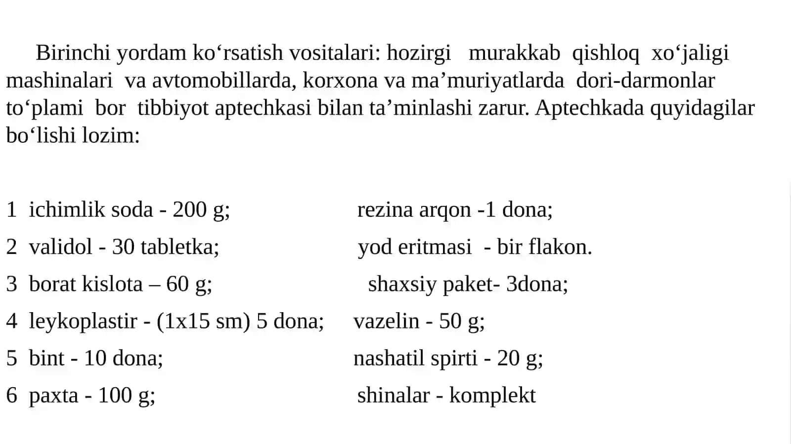 Birinchi Tibbiy Yordam Ko'rsatish 4