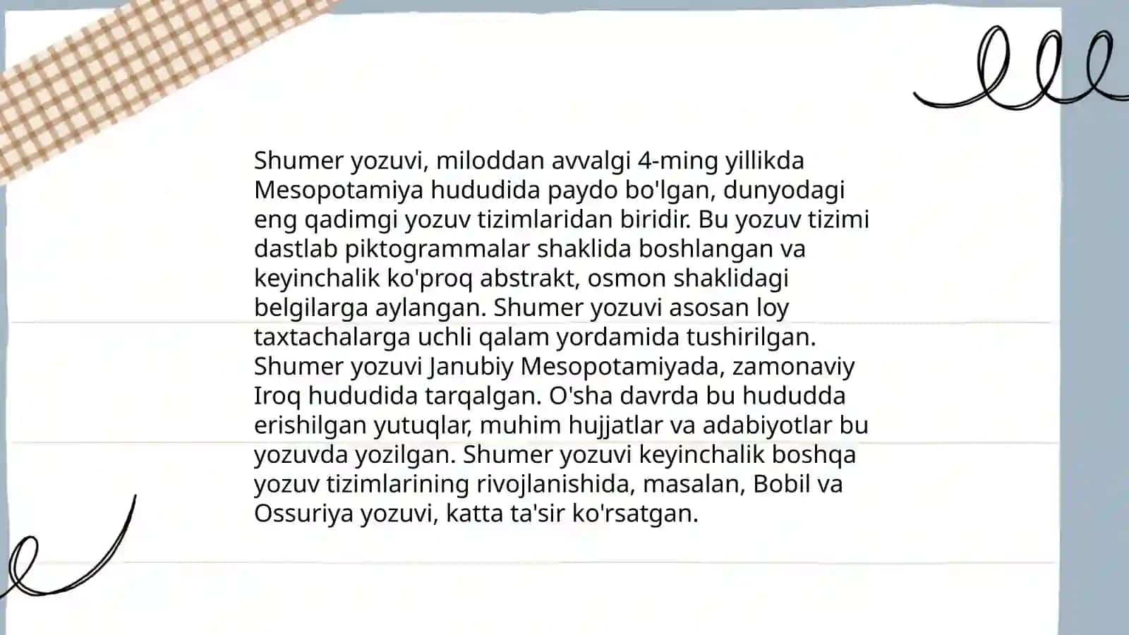 Qadimgi shummer yozuvi 4