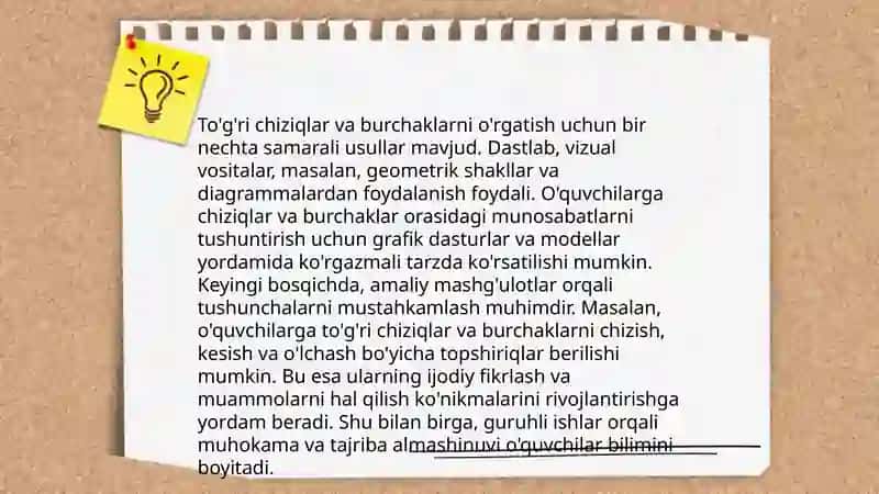 Boshlang'ich sinflarda geometriya elementlarini o'qitish metodikasi 4