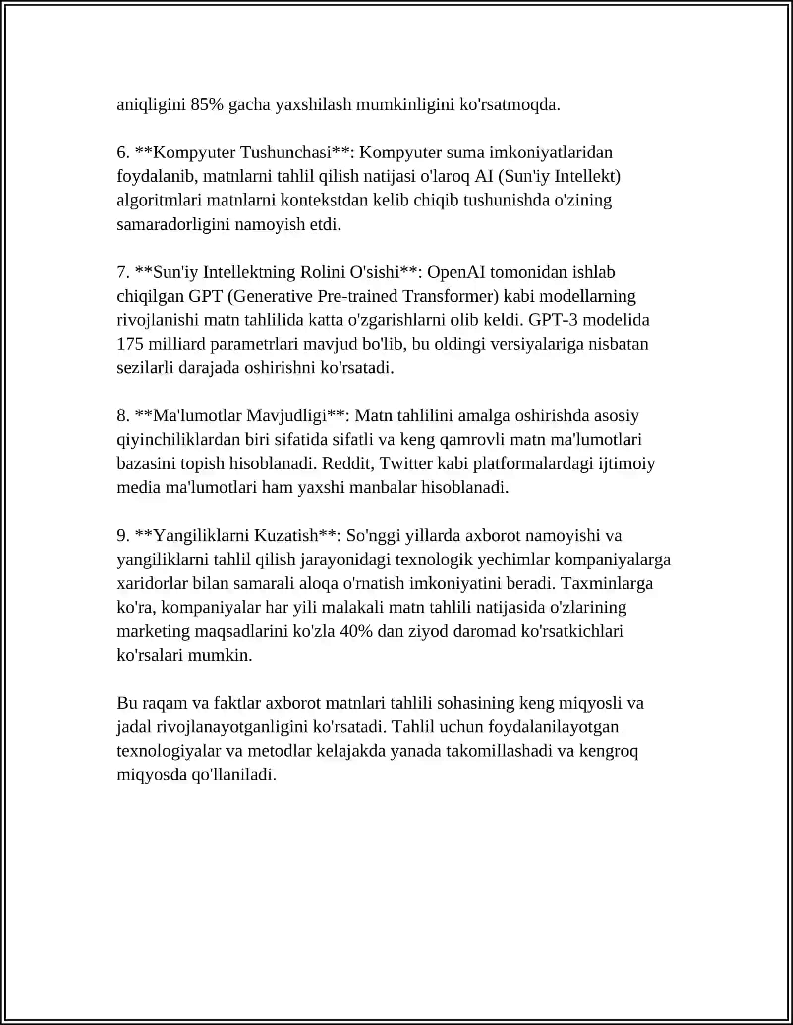 MUSTAQIL ISH Mavzu: AXBOROT MATNLAR BILAN ISHLASH VA MEDIA MADANIYAT.BMTNING "BOLA HUQUQLARI TO'G'RISIDAGI KONVENSIYASI" 4