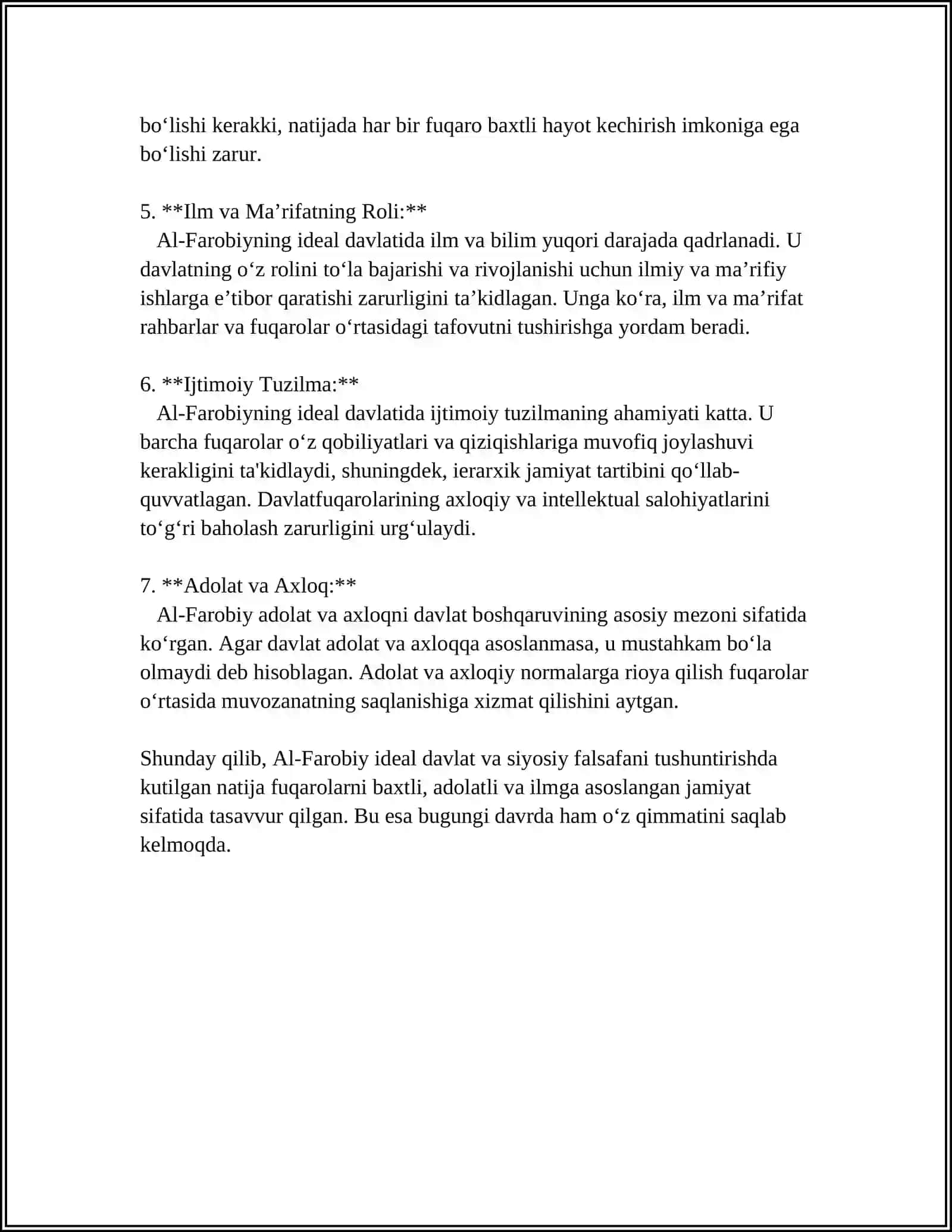 ÔRTA ASR MUSULMON MUTAFAKKIRLARI FALSAFIY QARASHLARI FAROBIY IBN SINO BERUNIY VA BOWQALAR 4