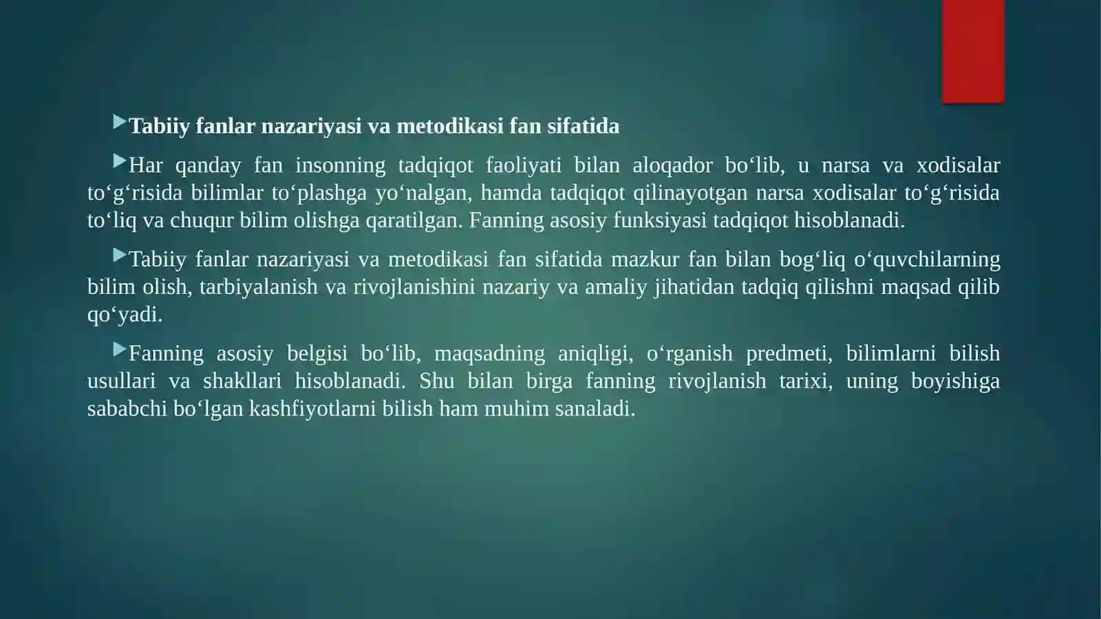BOSHLANG’ICH TA’LIM TABIIY FANLARINING PREDMETI, MAQSAD VA VAZIFALARI 4