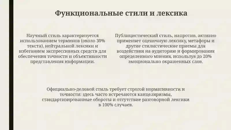 Стилистическая дифференциация лексики. Основные понятия лексической стилистики 4