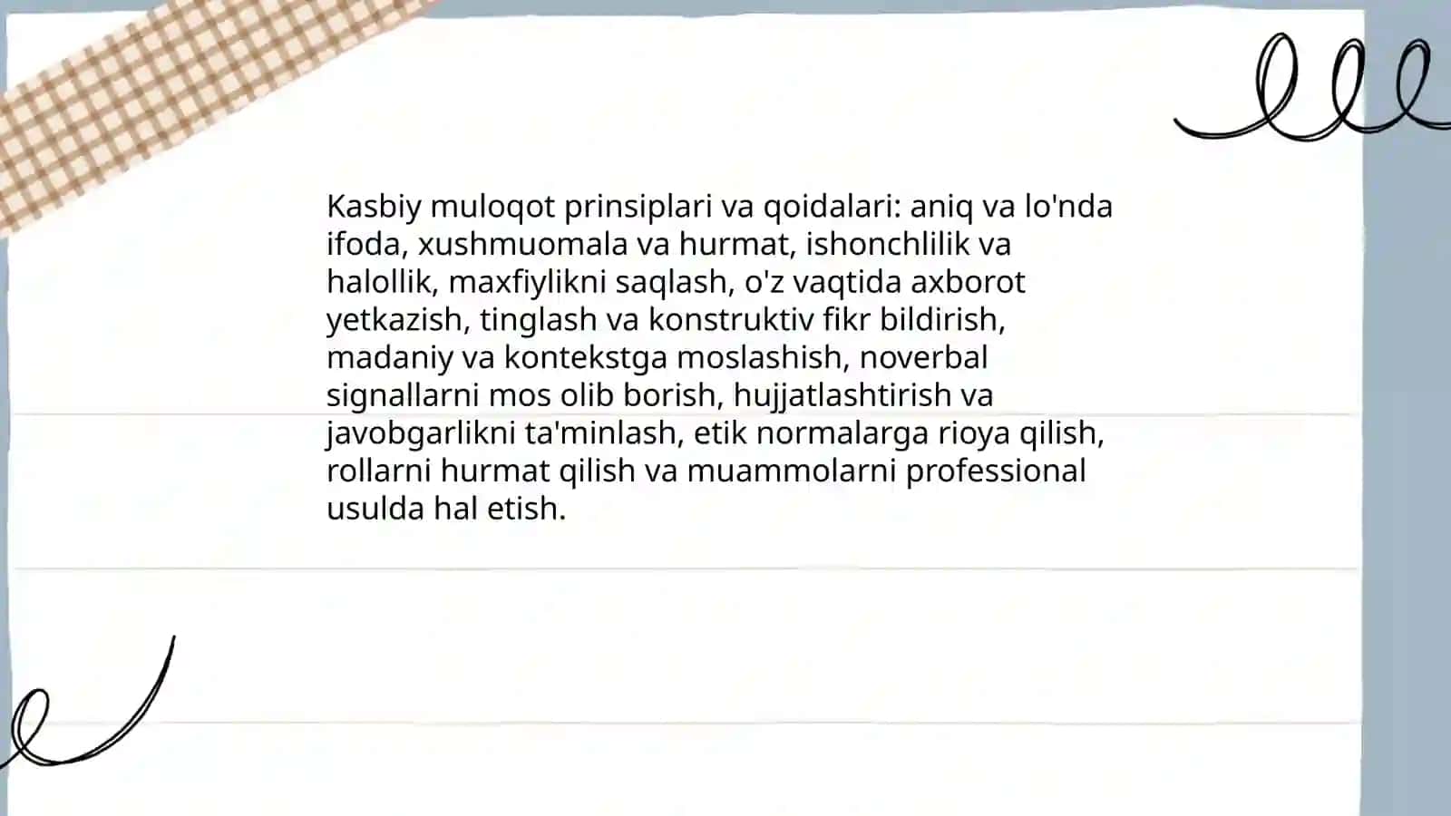 Kasbiy muloqot uslubiyati va qoidalar 4