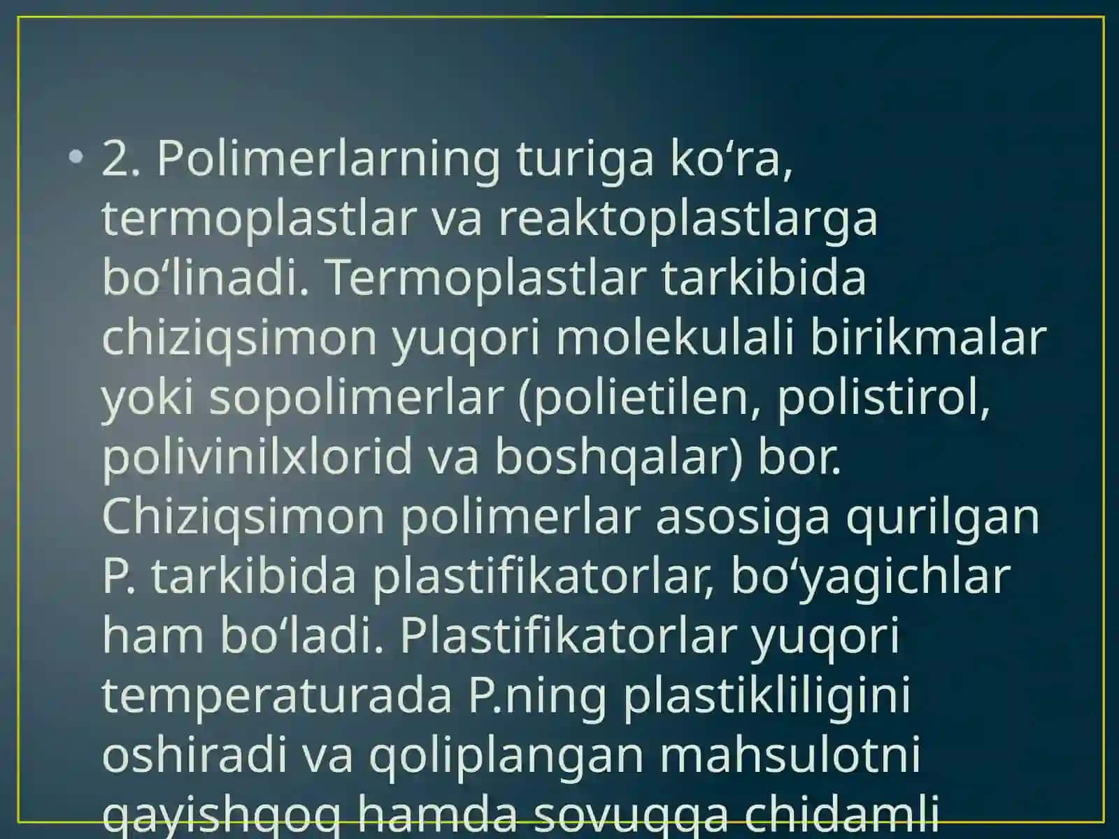 Issiq-sovuqnika mo'tkazadigan plastmassa ashyolar 4