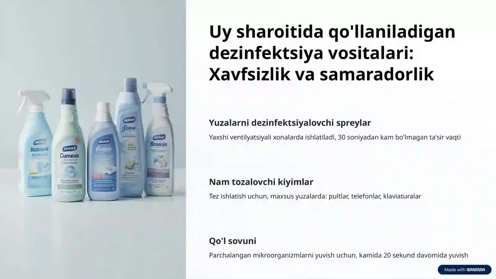 Kundalik hayotda dezinfektsiya vositalaridan foydalanish 4