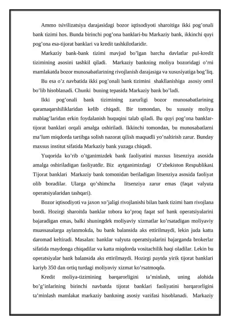 Bank Tizimi. Pul-Kredit Siyosati 4