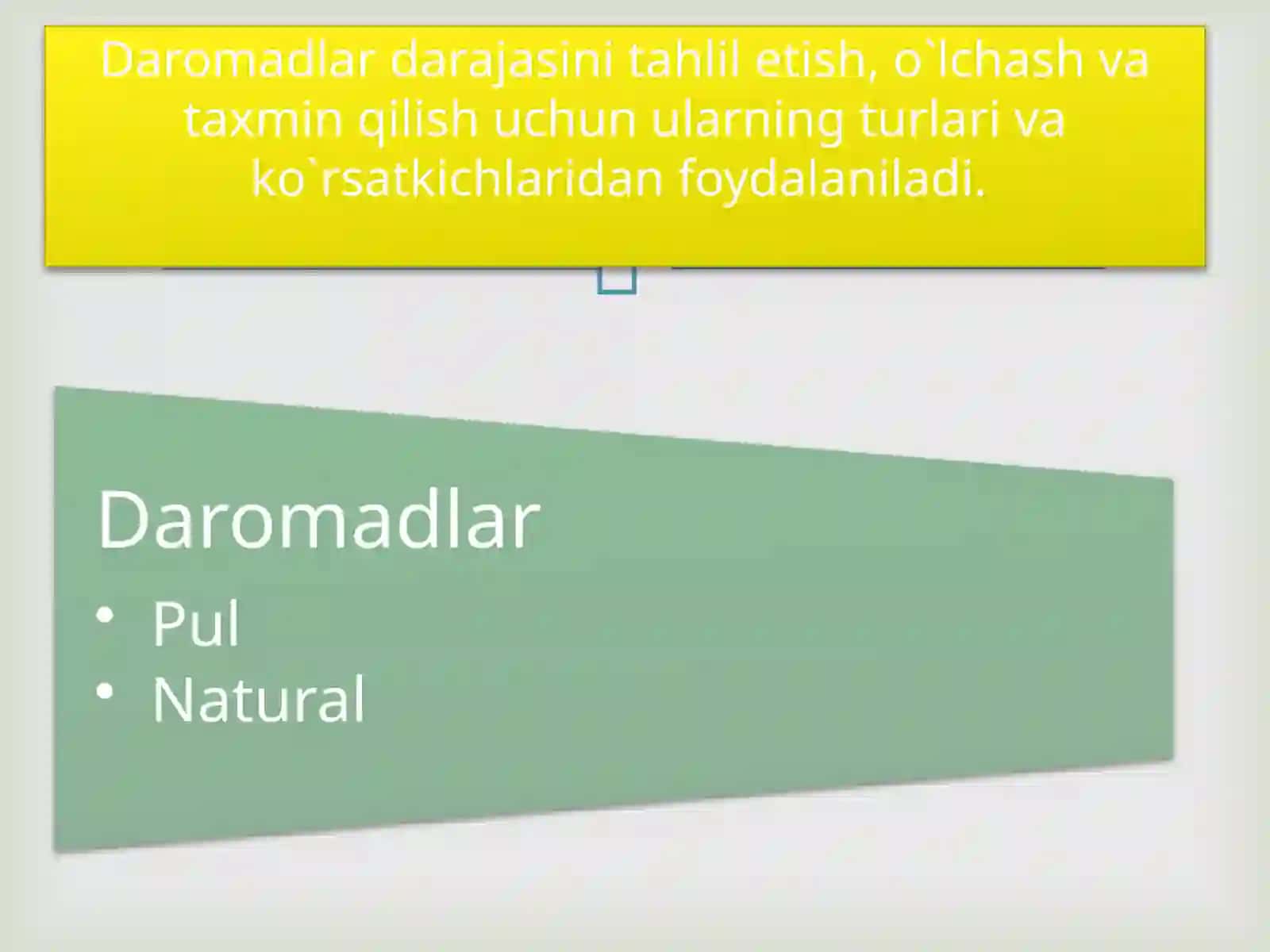 Aholi daromadlari va turmush tarzini yaxshilashning ustuvor yo’nalishlari. 4
