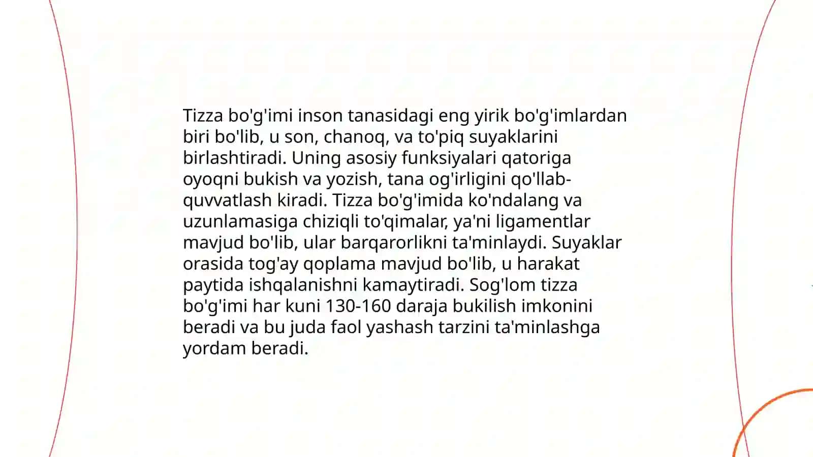 Tizza bo'g'imi 4