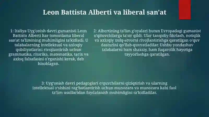 GʻArb UygʻOnish Davri Pedogogikasi Namoyondalarining Didaktik GʻOyalari 4