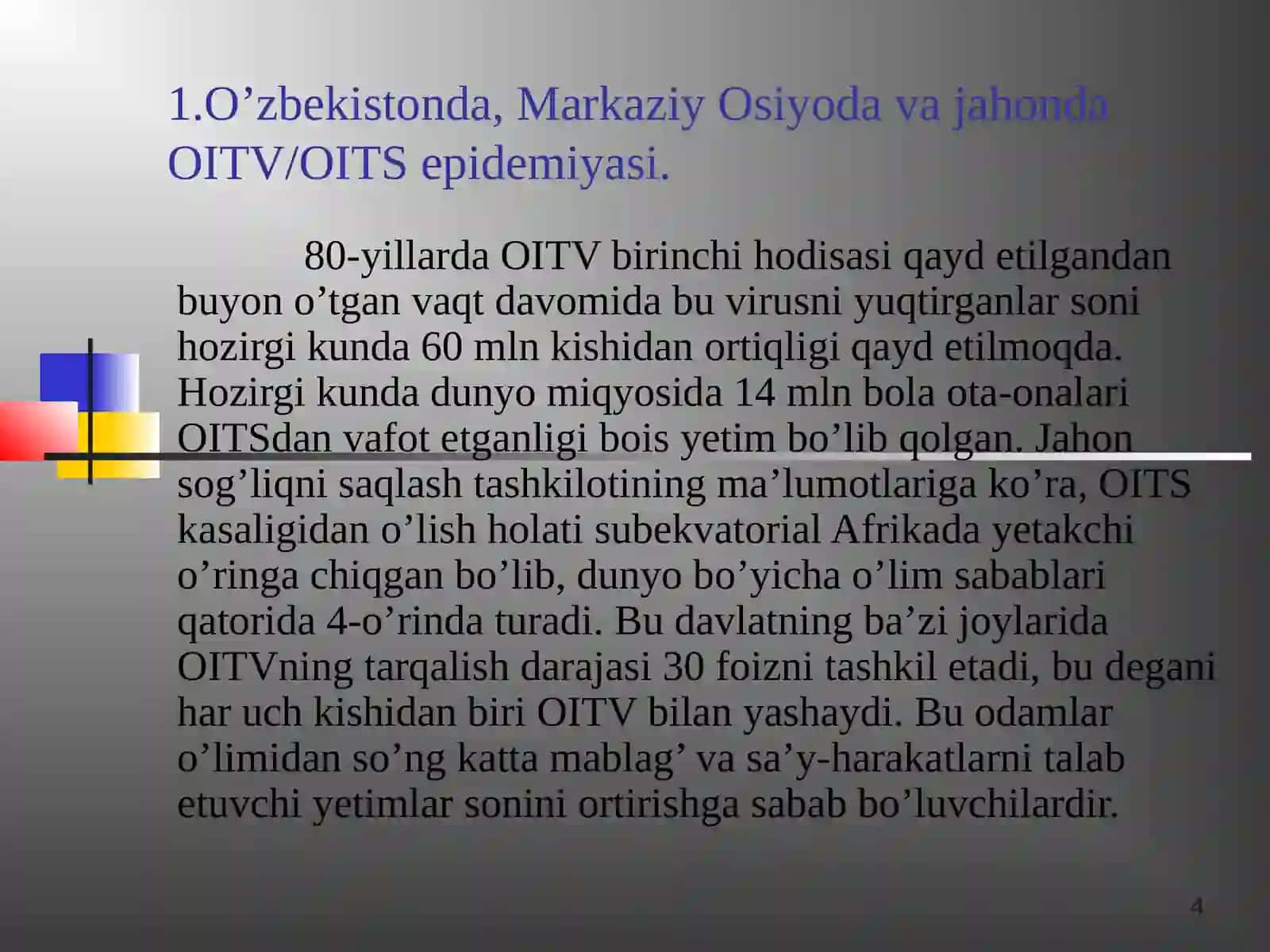 O’quvchi yoshlar o’rtasida giyohvandlik va OITS va kashandalikning oldini olish 4