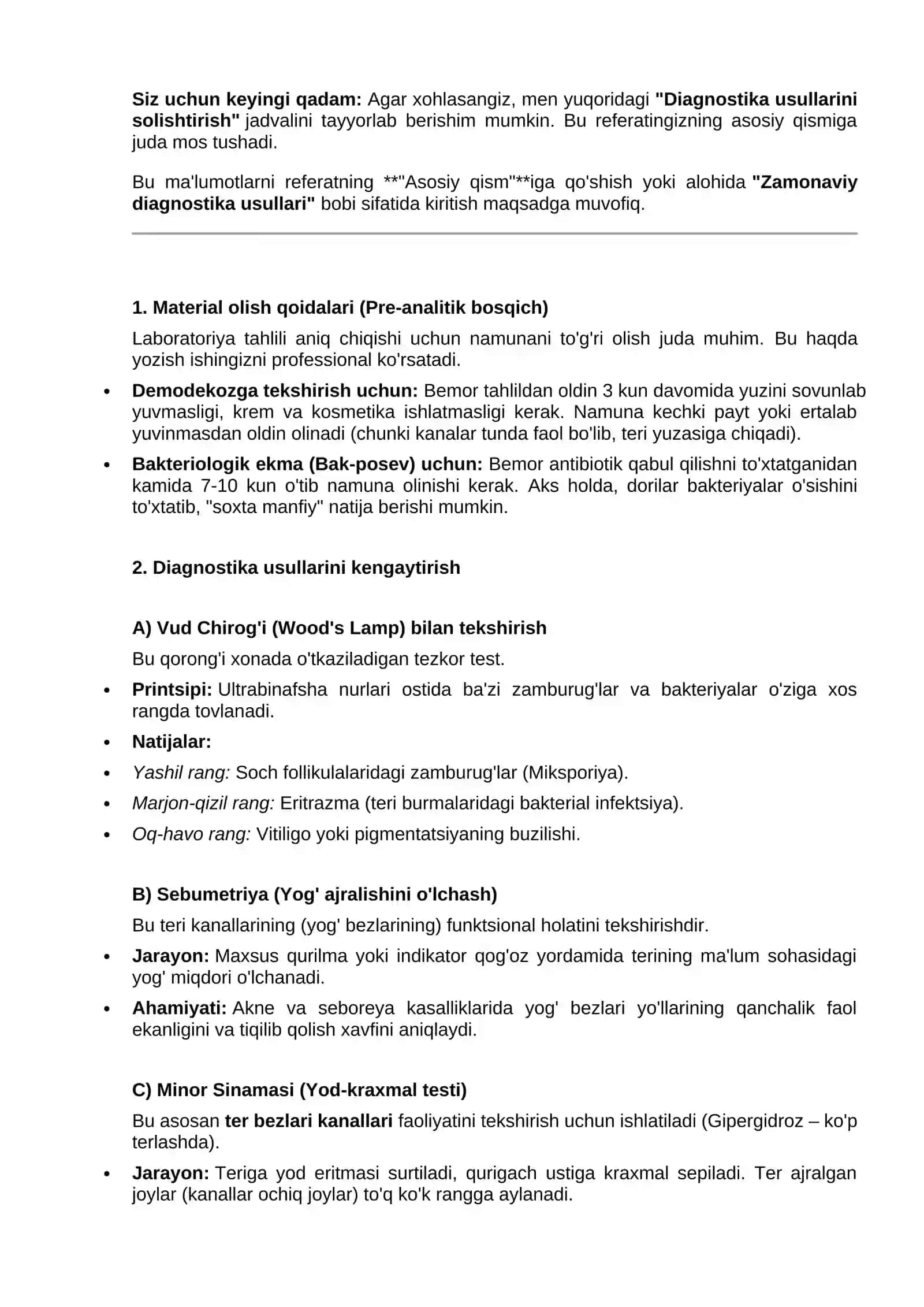 Teri va uning hosilalari (kanallari) kasalliklarining laborator diagnostikasi 4