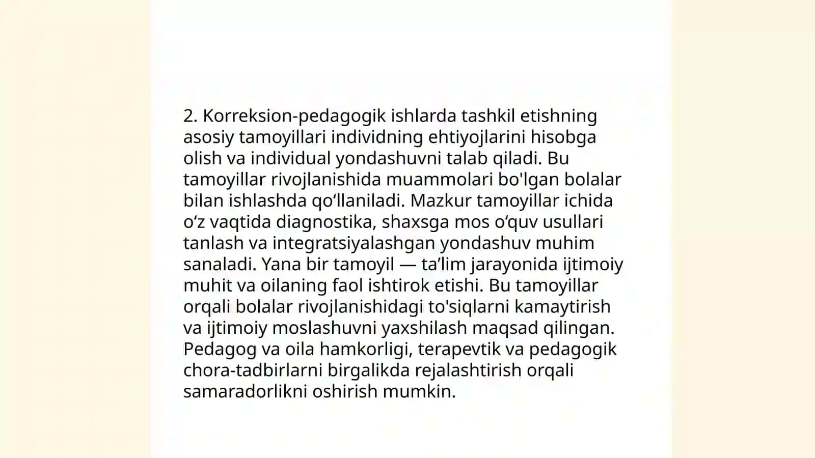 Korreksion - pedagogik ishlarni tashkil etishning tashkiliy, huquqiy, uslubiy va amaliy yordam ko'rsatish usullari 4