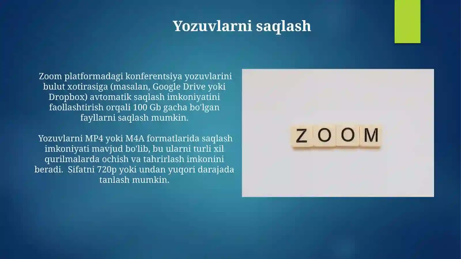 Zoom Platformada Konferensiya Yaratuvchi 4