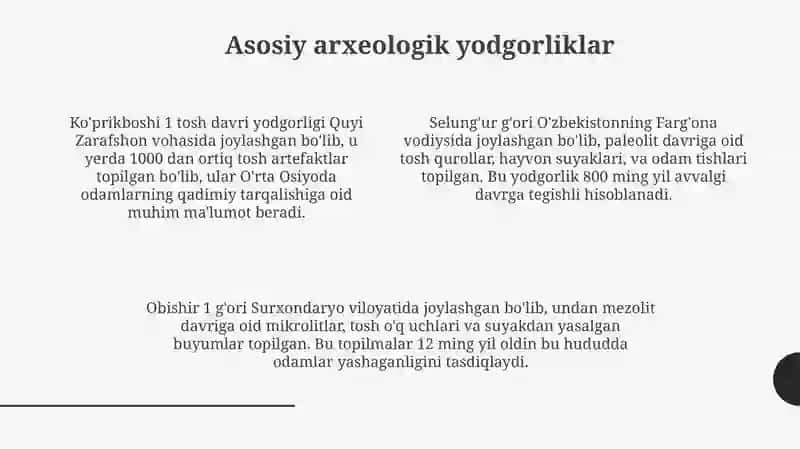 Mustaqilik davrida tosh davri arxeologiyasining o'rganilishi 4