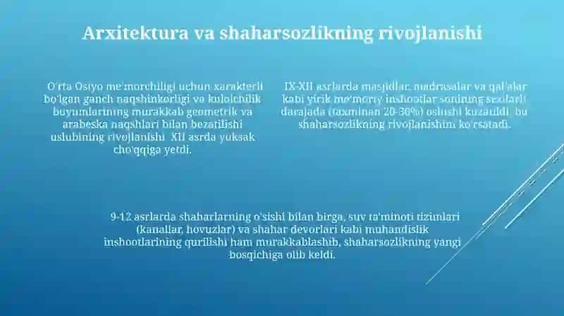 Madaniy Uygonish IX-XII Asrlarda 4