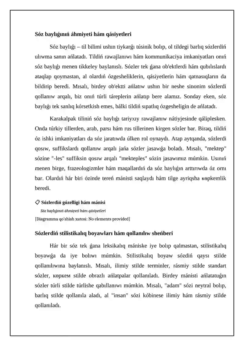 Sózlerdi qollanıw sheberligi hám ádebiyat ҚОРЫТЫНДЫ 4