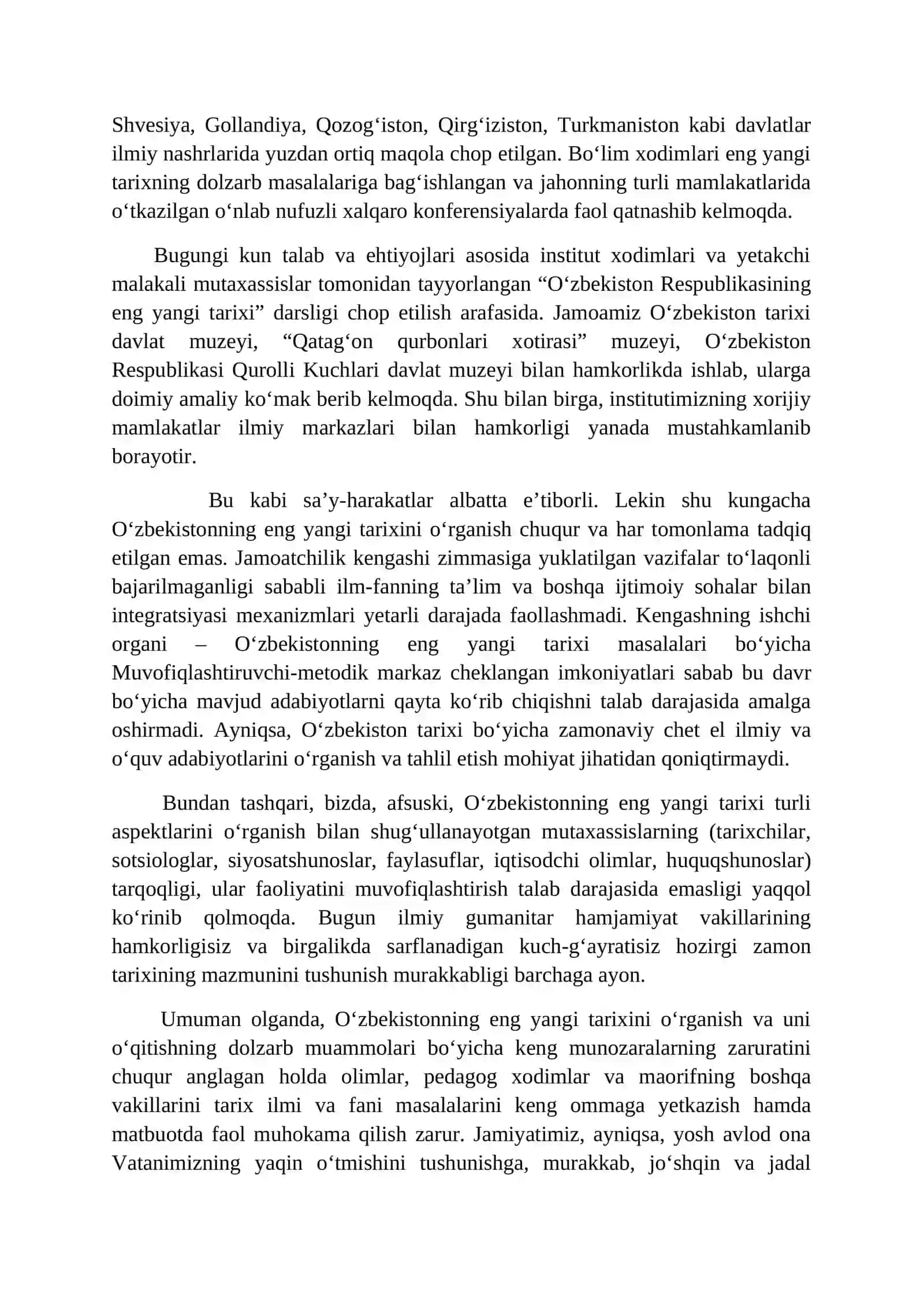 1-mavzu. Kirish.“O‘zbekistonning eng yangi tarixi” o‘quv fanining predmeti, maqsadi va vazifalari 4