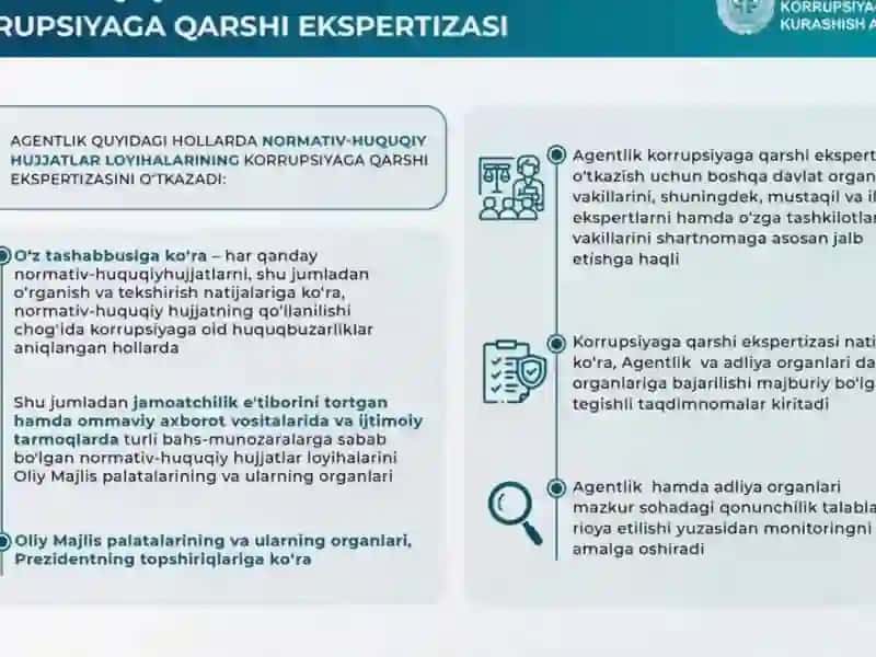 Qonunchilik huquqiy hujjatlari va loyihalarini korrupsiyaga qarshi ekspertizasi 4