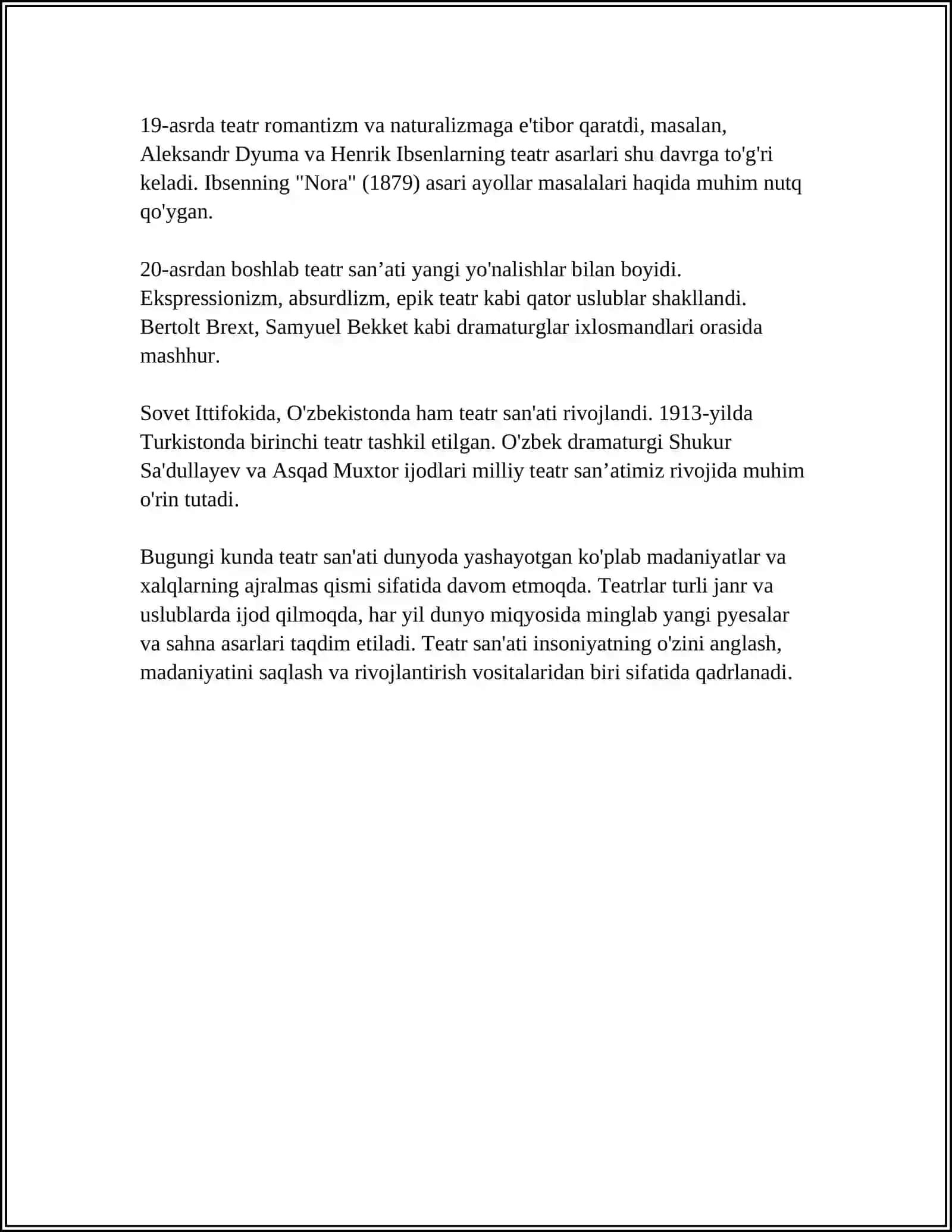 Teatr san'ati tarixi 4
