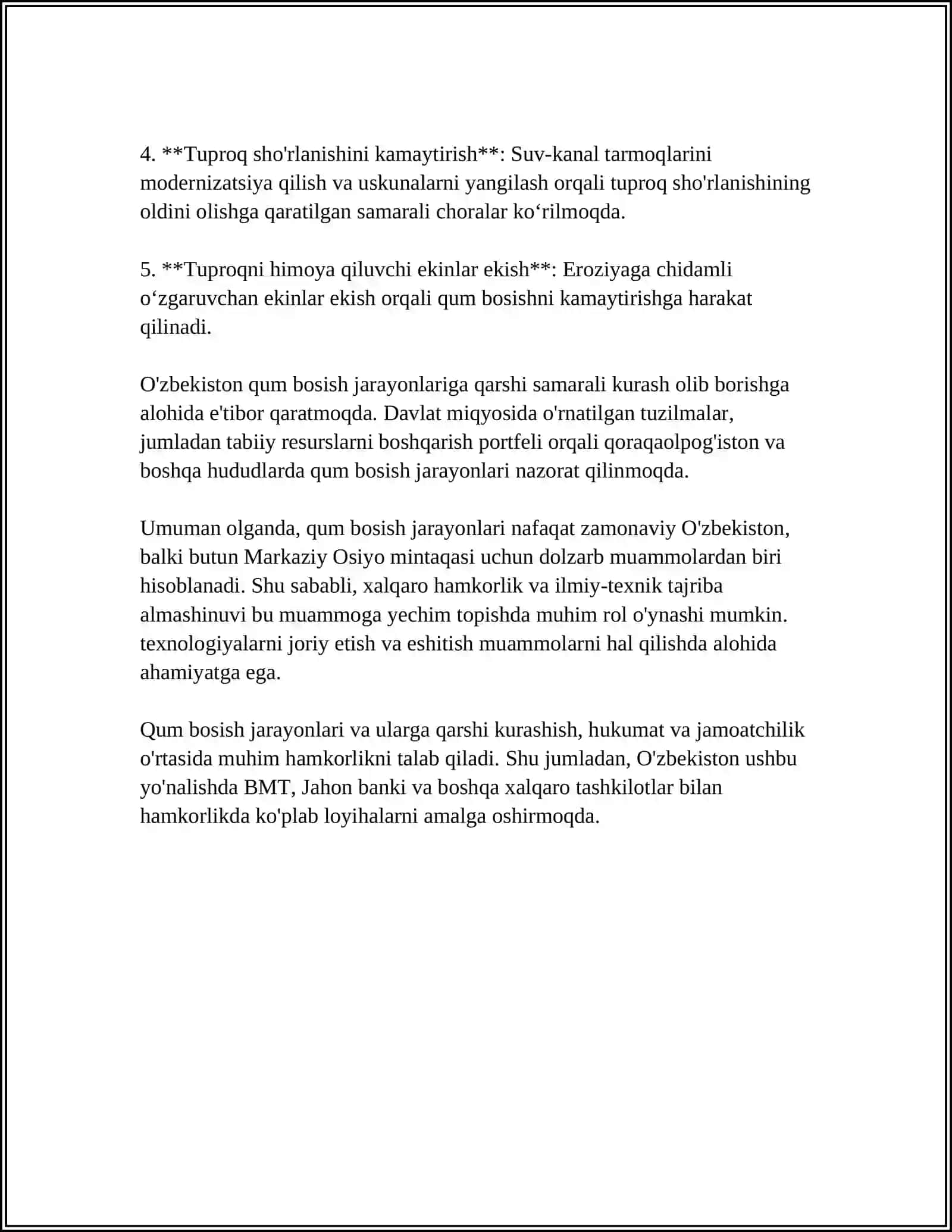 TEMIR YOʻLLARNI QUM BOSISHLARDAN HIMOYA QILISH CHORA TADBIRLARINI TASHKIL ETISH 4
