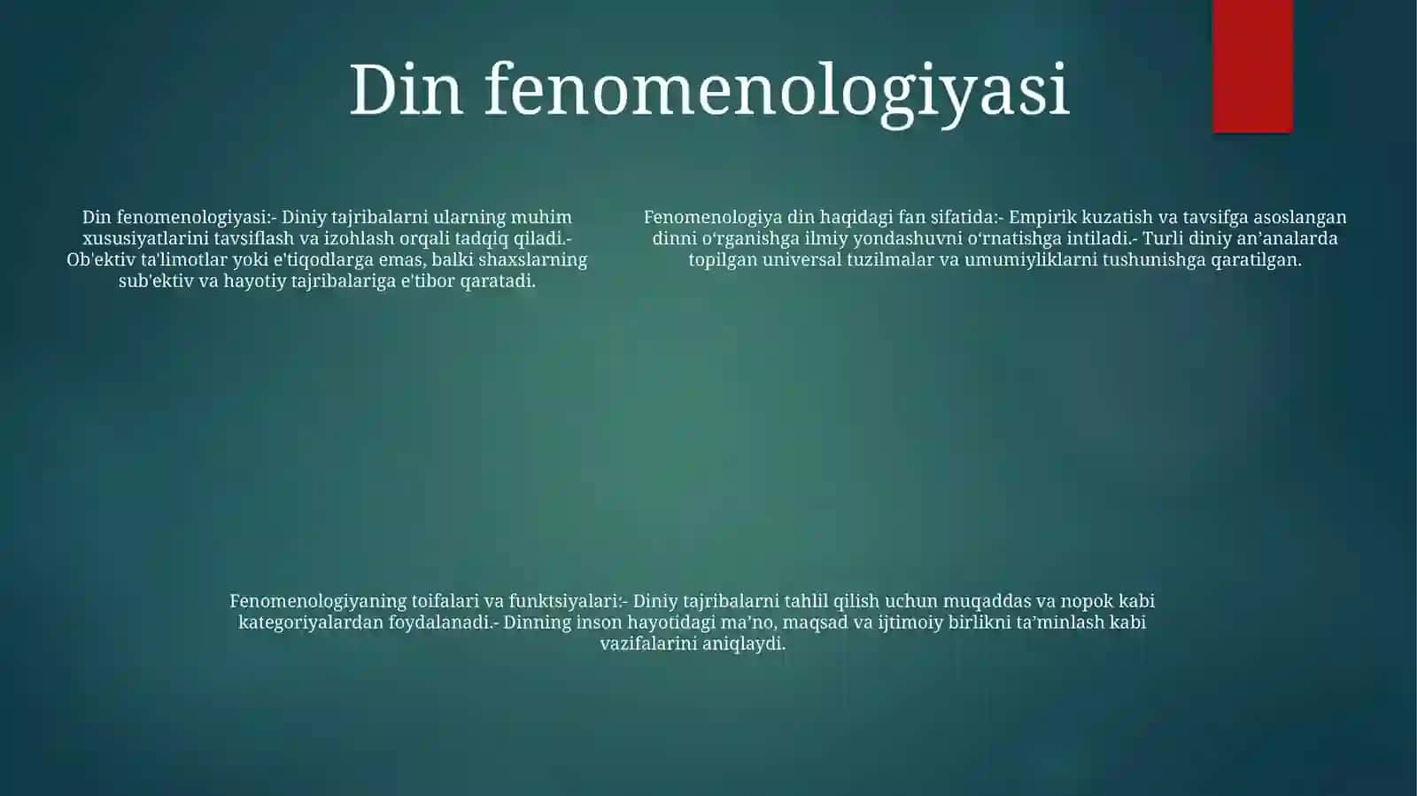 Dinshunoslikning Fan Sifatida Shakllanishi, Predmeti Funksiyalari Kategoriyalari 4