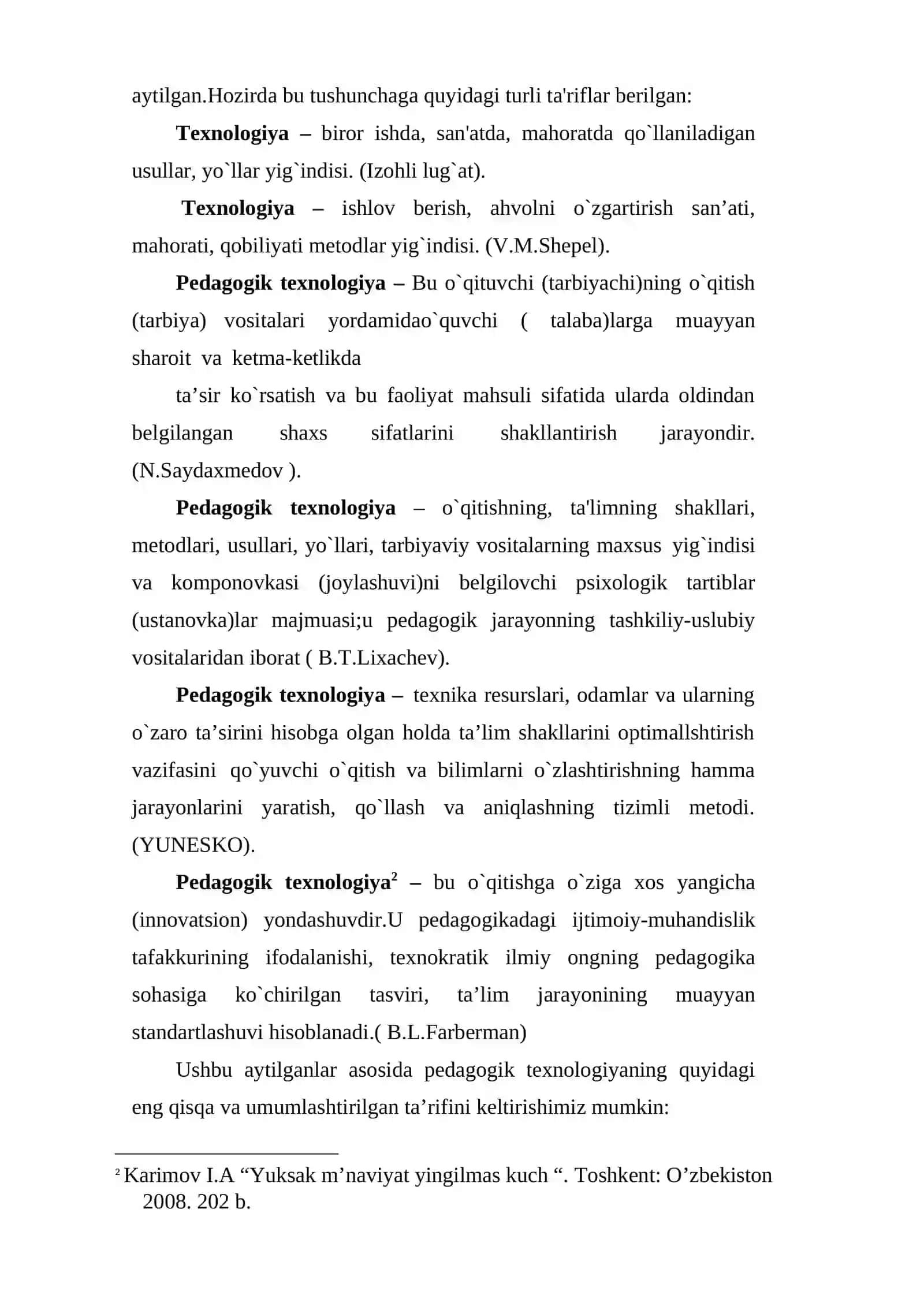 TARBIYAVIY ISHLARDA YANGI PEDAGOGIK TEXNOLOGIYA VA UNDAN FOYDALANISH YO'LLARI 4