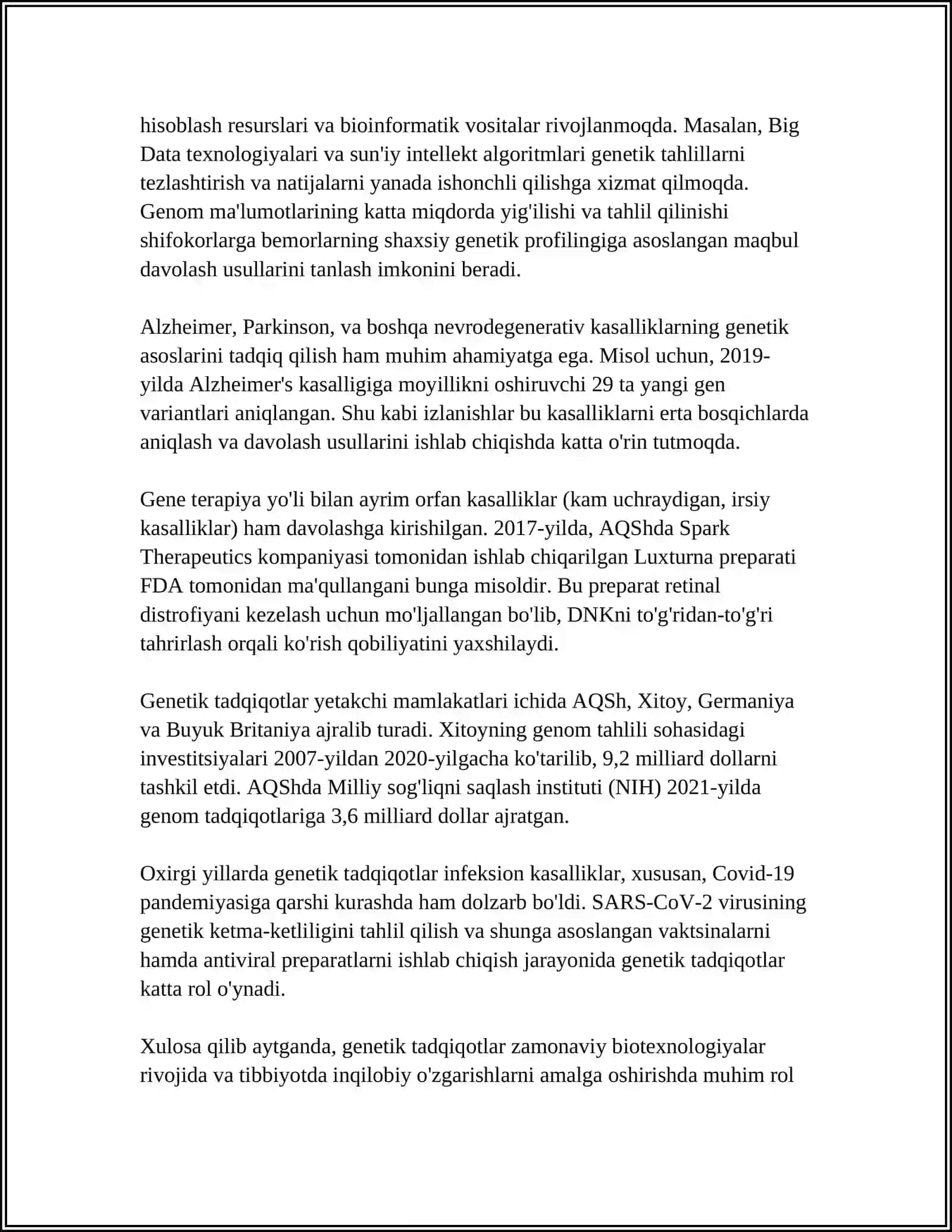 IRSIY KASALLIKLAR VA NOGIRON FARZANDLAR TUGʻILISHINI OLDINI OLISH 4