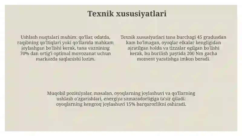 Bel va bo‘yin orqali tashlash 4