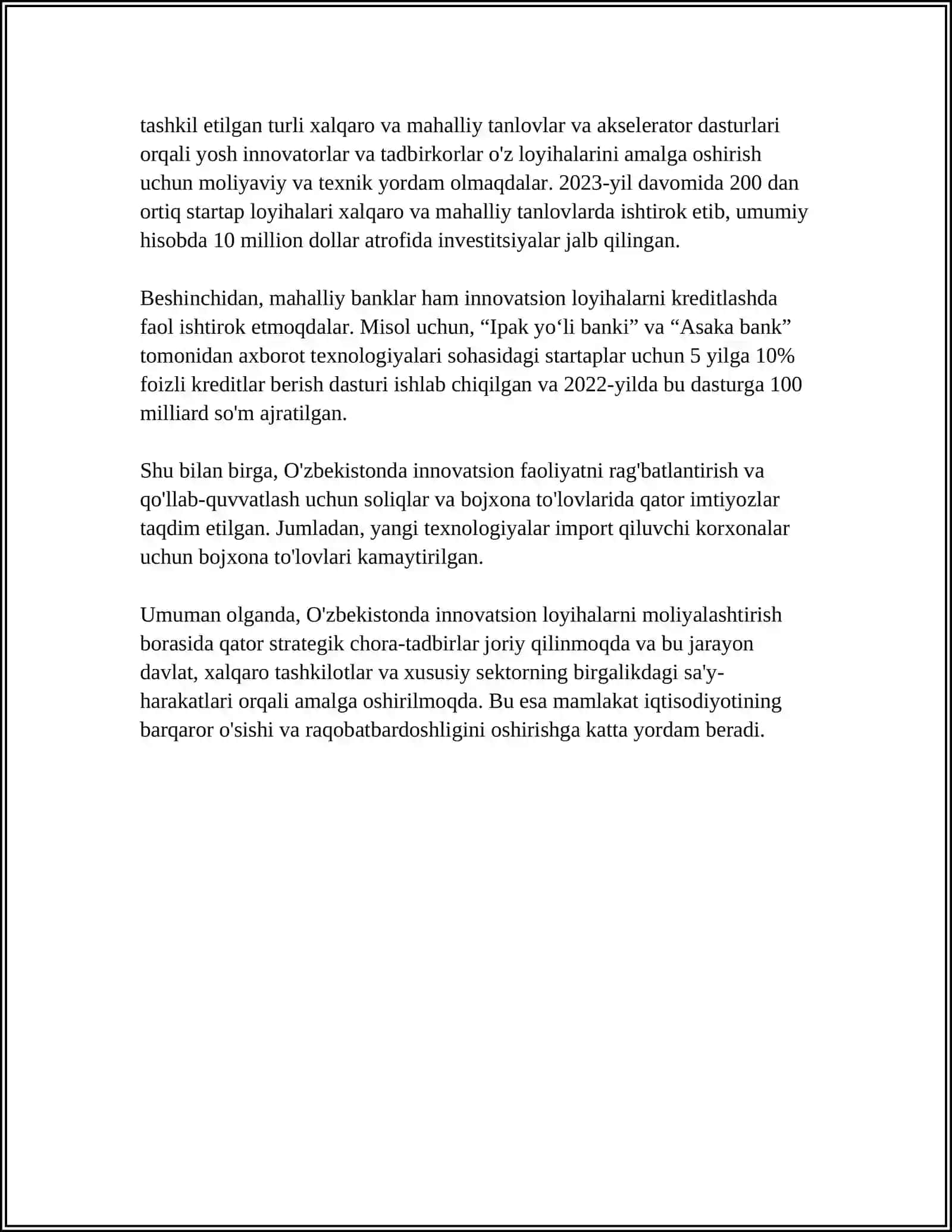 INNOVATSION FAOLLIKNI MOLIYAVIY RAG'BATLANTIRISH 4